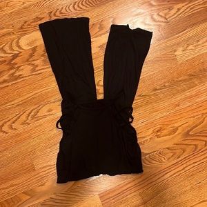 Black flare leggings